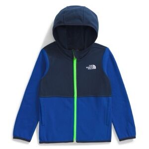 The north face glacier full zip hoodie green blue size 4